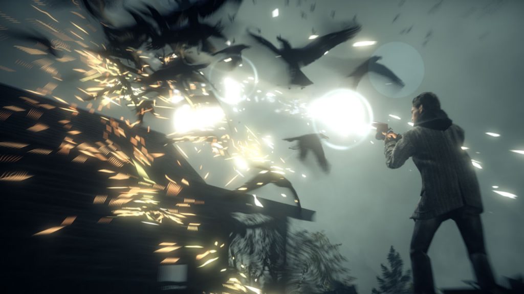 Alan Wake fights off demons with a flashlight and a gun. What a world. 