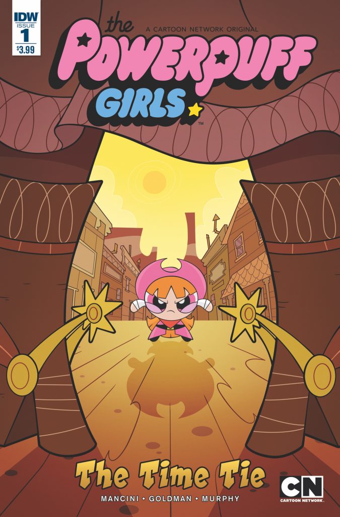 Cover to 'The Powerpuff Girls: The Time Tie' #1. Art by Philip Murphy/IDW Publishing