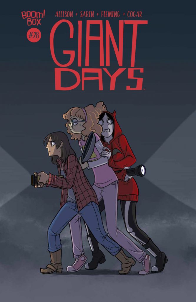 Cover to 'Giant Days' #28. Art by Max Sarin and Liz Fleming/BOOM! Studios