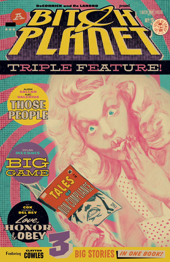 Cover to 'Bitch Planet: Triple Feature' #3. Art by Valentine De Landro/Image Comics