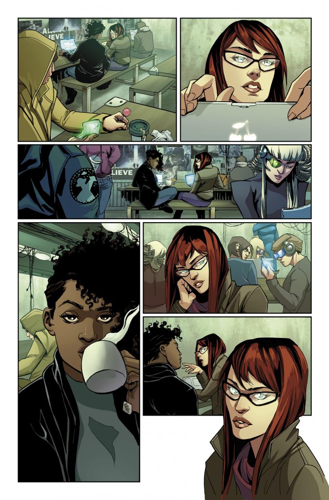 Interior page from 'Brilliant Trash' #1. Art by Priscilla Petraites and Marco Lesko/AfterShock Comics
