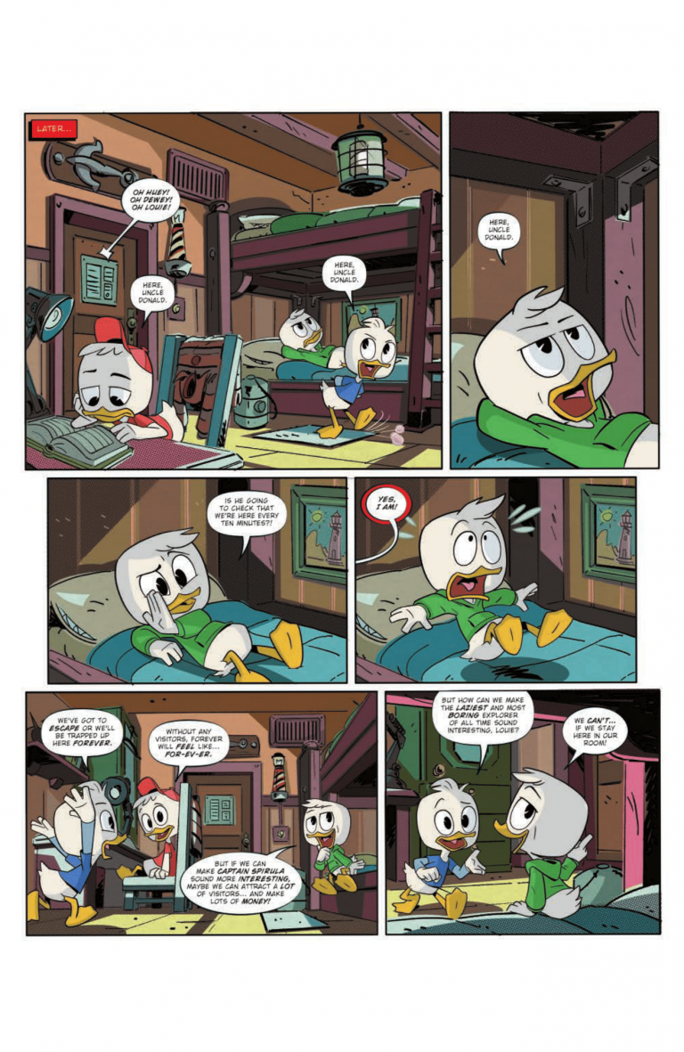 Interior pages from 'DuckTales' #1. Art by Luca Usai, Gianfranco Florio, and Giuseppe Fontana/IDW Publishing