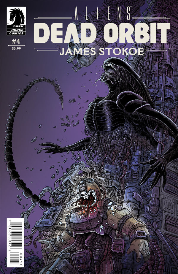 Cover to 'Aliens: Dead Orbit' #4. Art by James Stokoe/Dark Horse Comics
