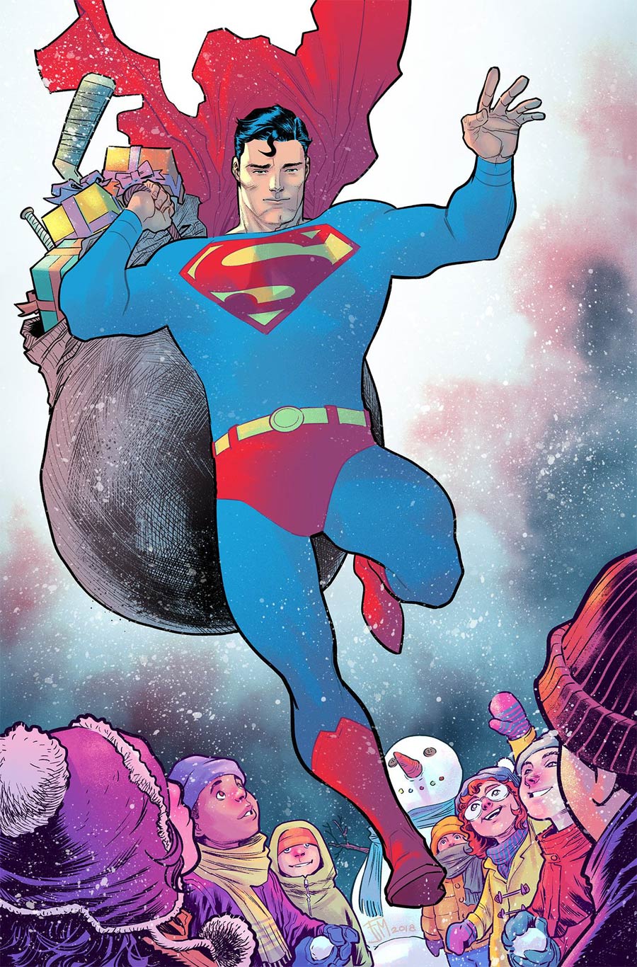 Undercover: Superman subs for Santa as Noe-El, Last Elf of Krypton, in Manapul's 'Action' variant